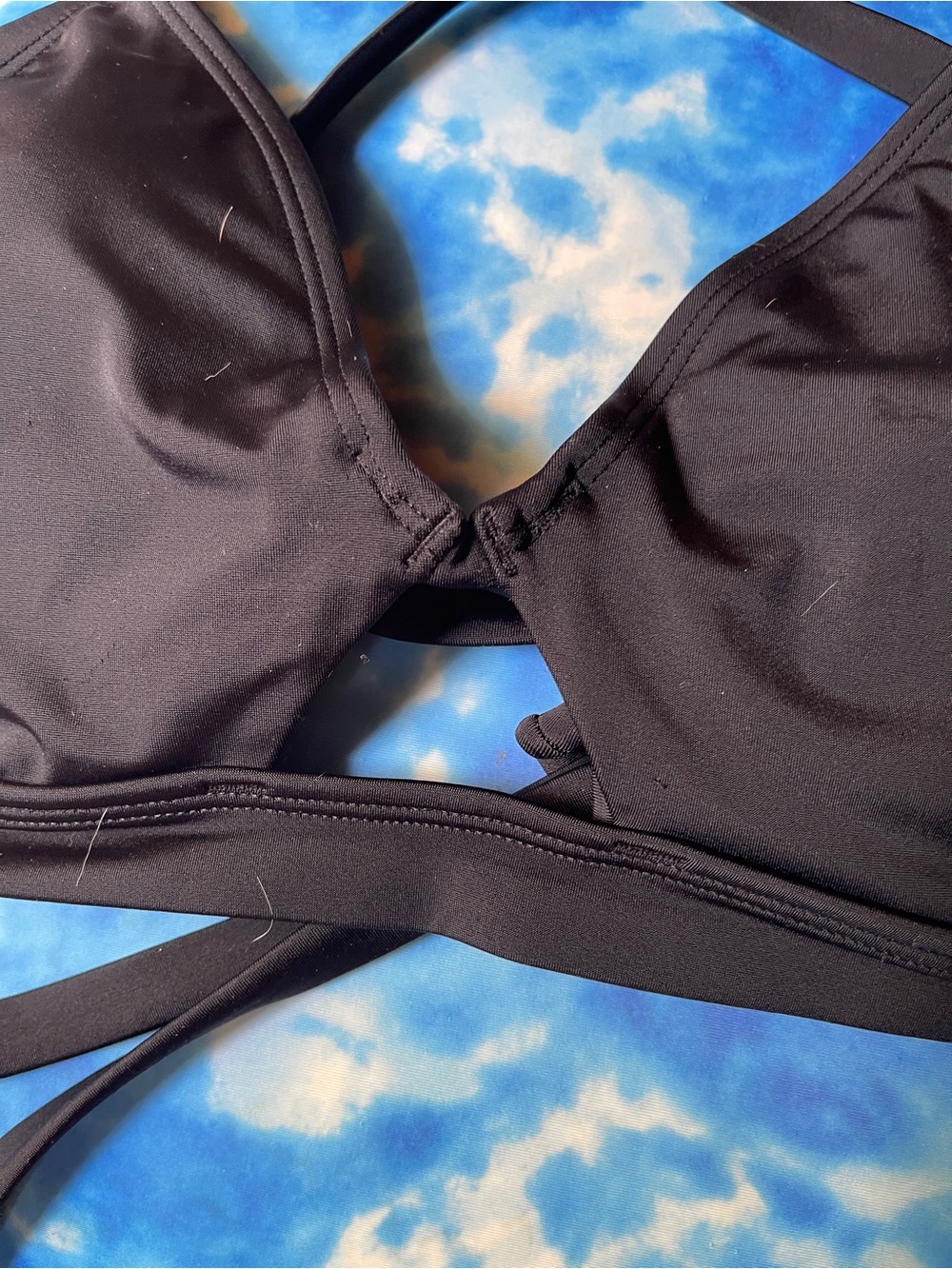 Shade & Shore Black Crisscross Bikini halter Top - Picture 3 of 4